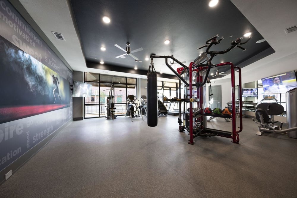 Well-equipped and spacious fitness center at Steelyard in Oklahoma City, Oklahoma