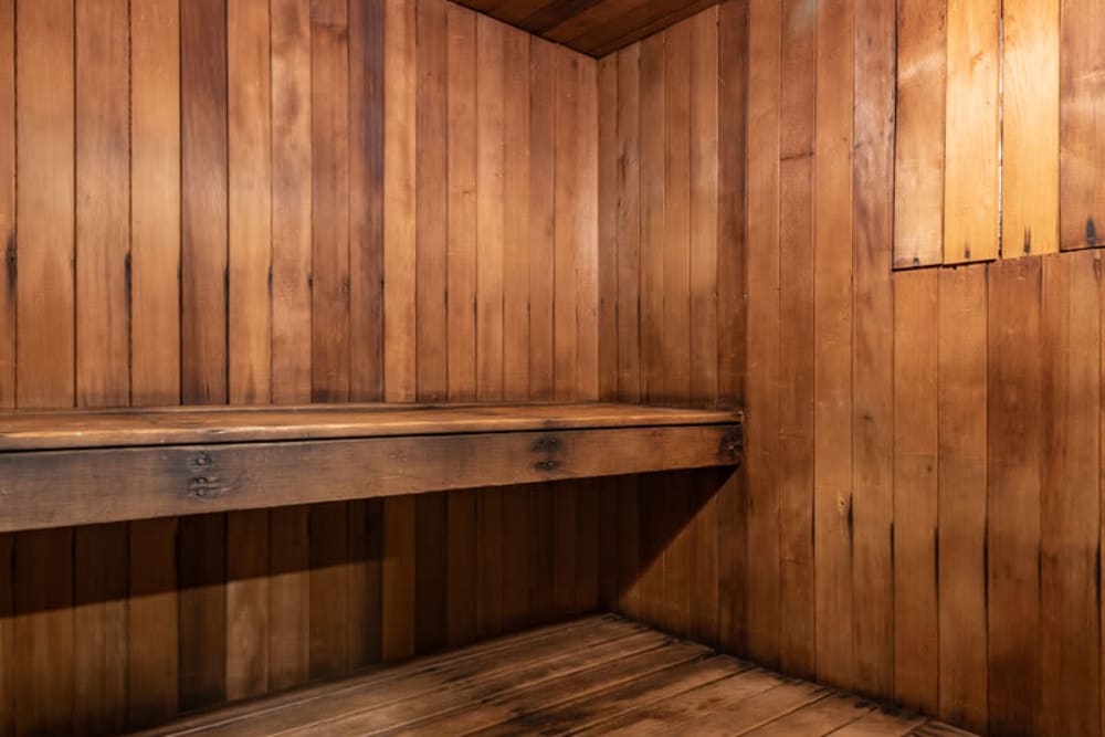 Dry sauna to sweat out the day's stress at Tower 801 in Seattle, Washington
