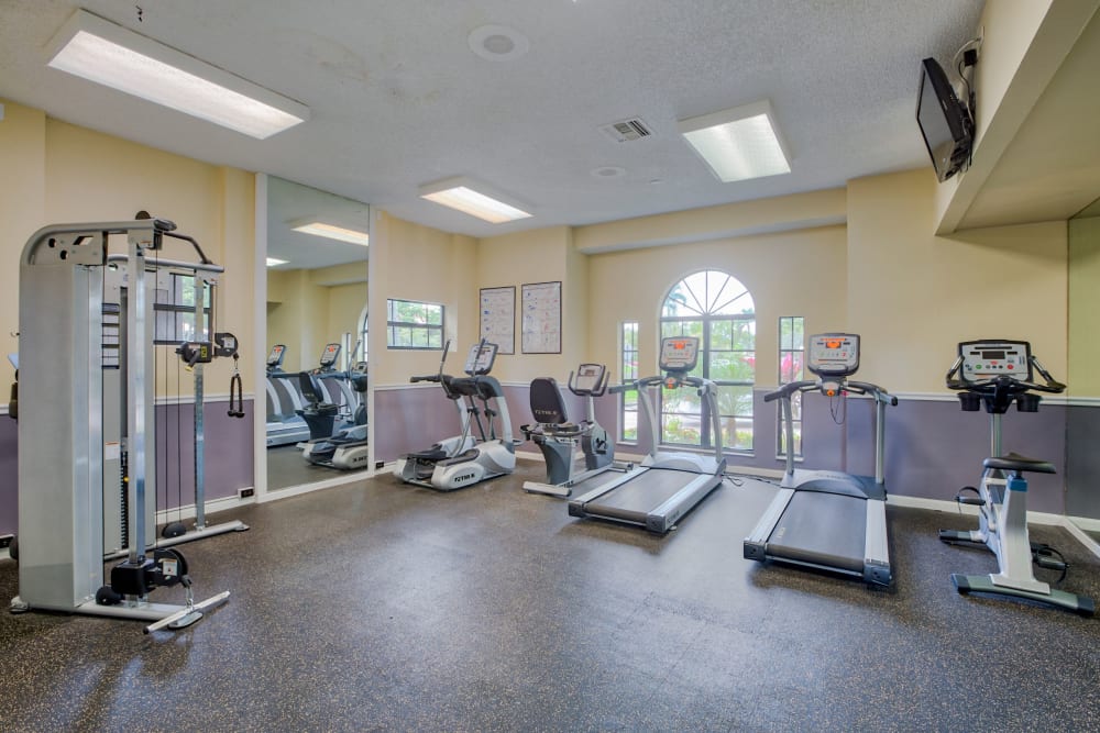Fitness center at Village Place Apartment Homes in West Palm Beach, Florida