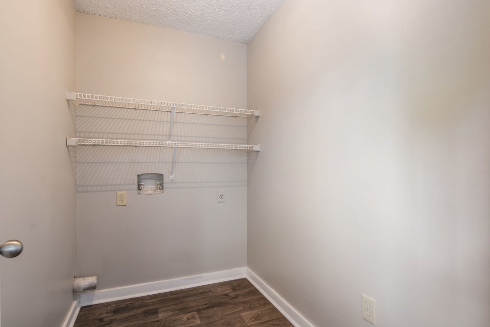 Walk-in closet at St. Andrews Commons Apartment Homes in Columbia, South Carolina.