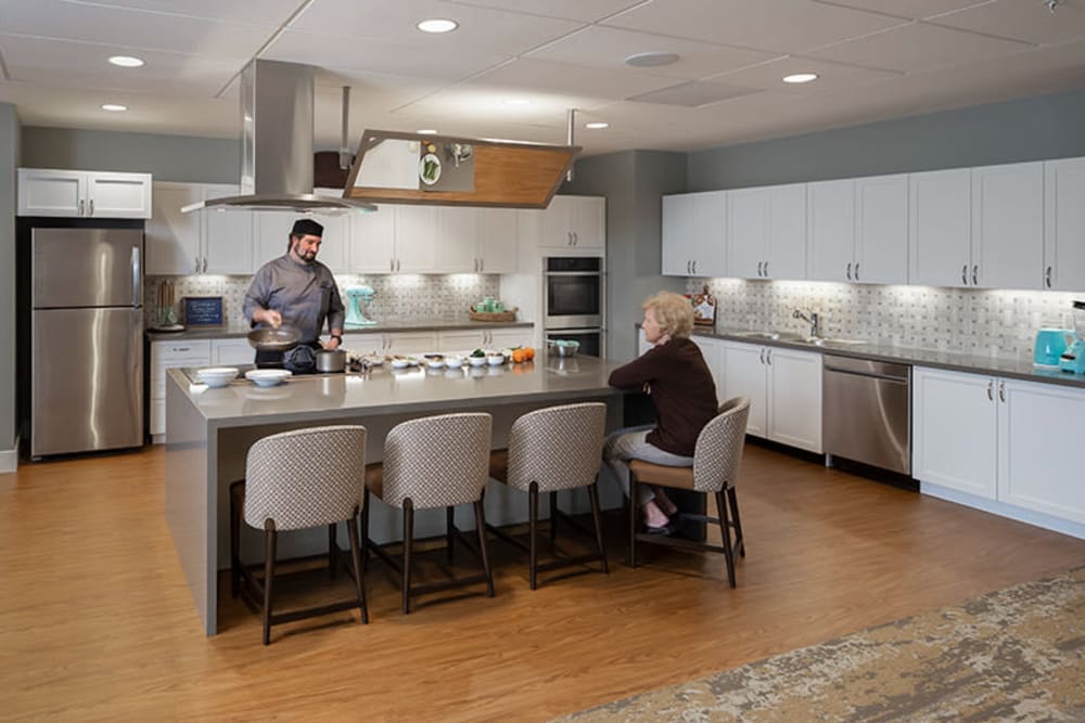 Community kitchen at The Springs at Sherwood in Sherwood, Oregon