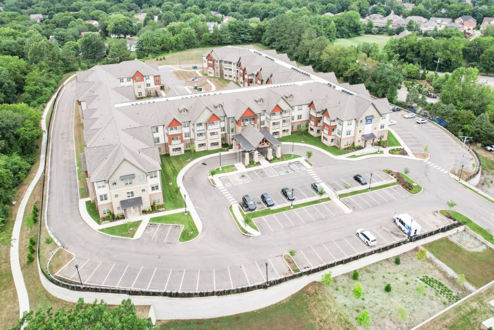 Aerial exterior Harmony at Bellevue in Nashville, Tennessee
