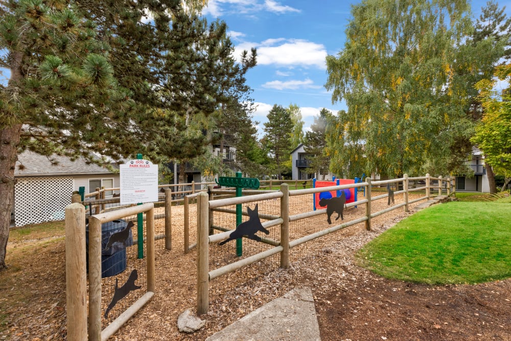 Have fun with your furry friend in the dog park at Cascade Ridge in Silverdale, Washington