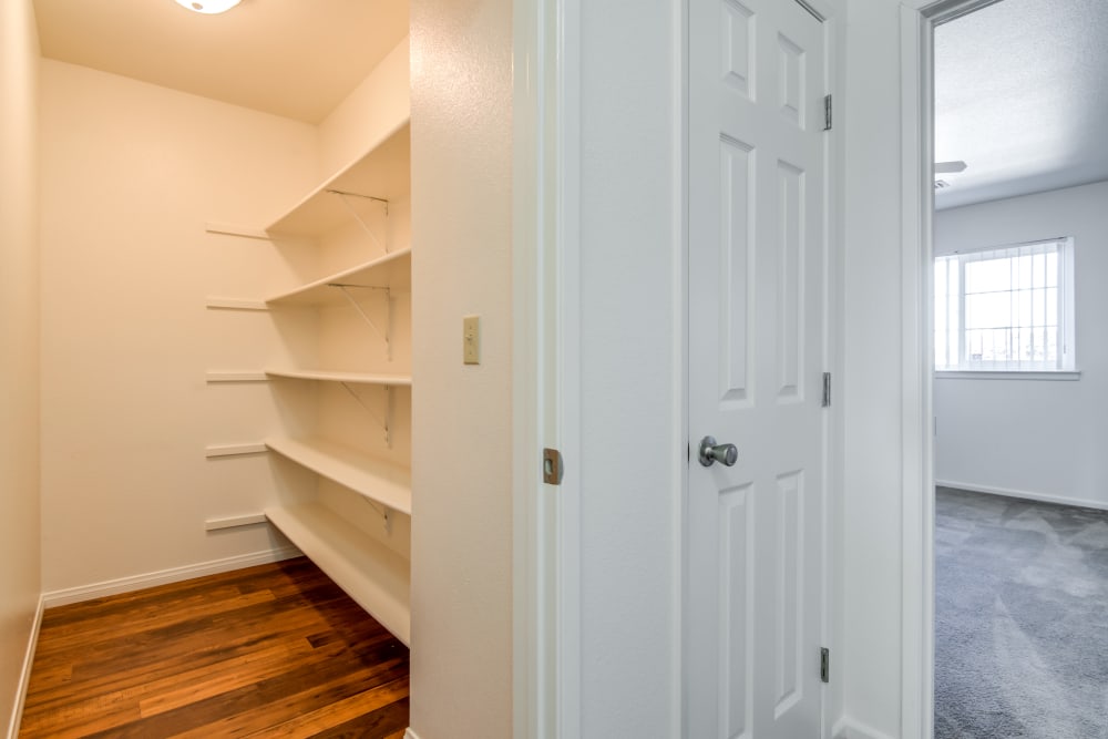 Ample storage space in a home at Del Mar I in Oceanside, California
