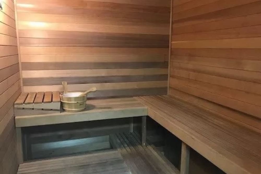Sauna for residents to use after a nice cold day at Eastgold Long Island in Long Beach, New York