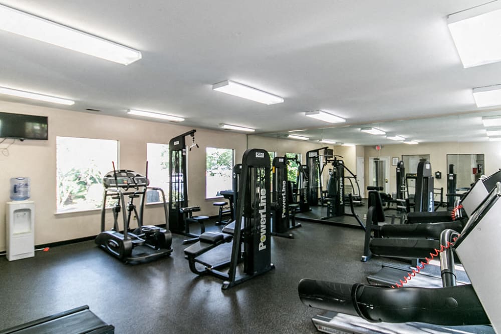 Fitness center at The Waterford Apartments in Columbia, South Carolina