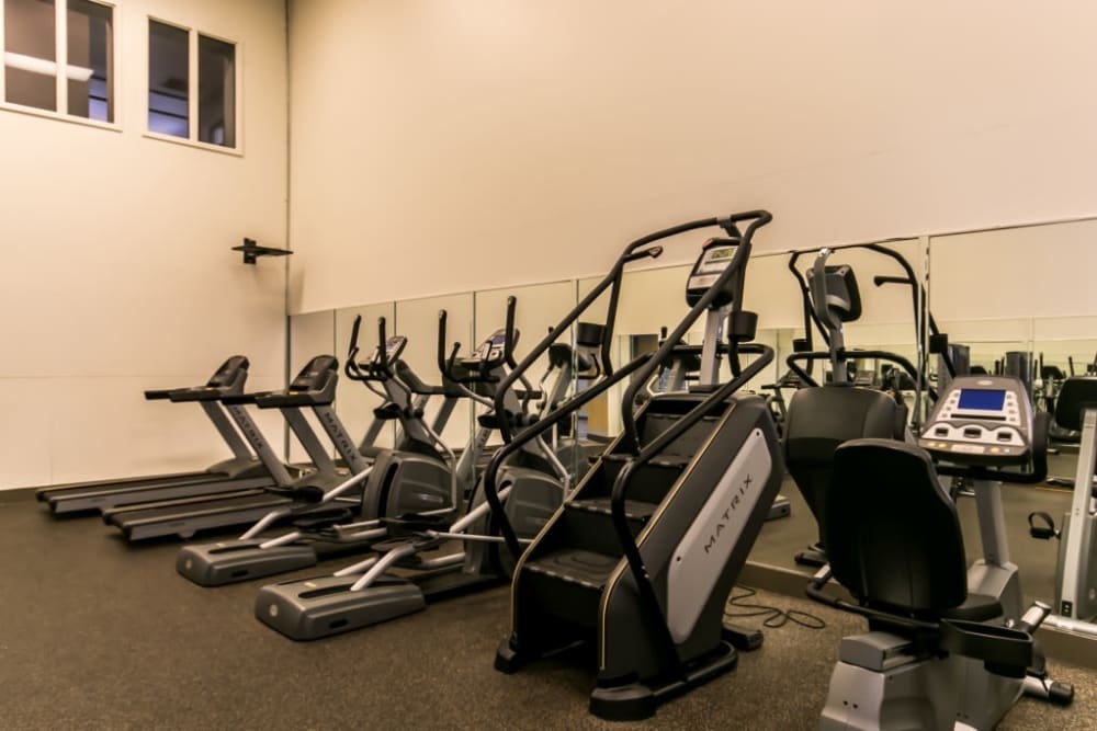 Well equipped fitness center at St. Andrews Commons Apartment Homes in Columbia, South Carolina.