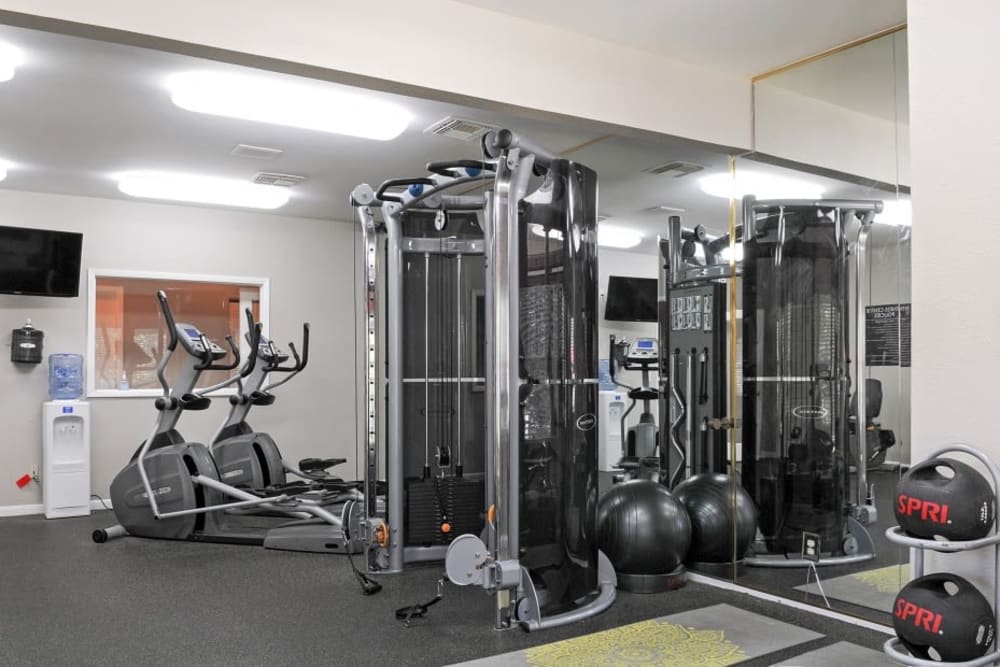 Fitness center at Hampton Greene Apartment Homes in Columbia, South Carolina