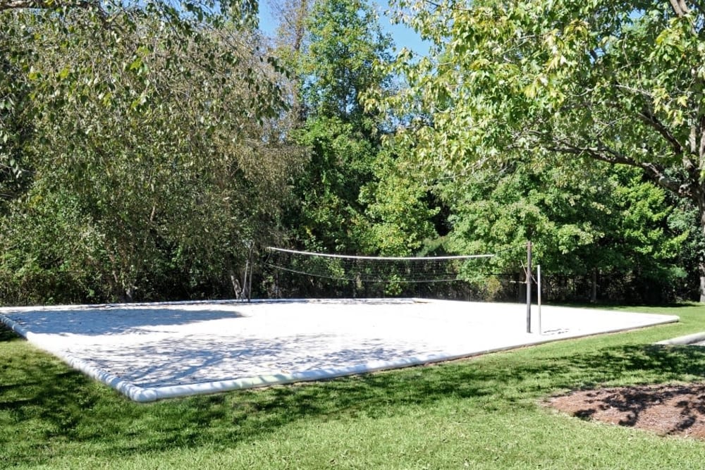Sand volleyball court at Hampton Greene Apartment Homes in Columbia, South Carolina