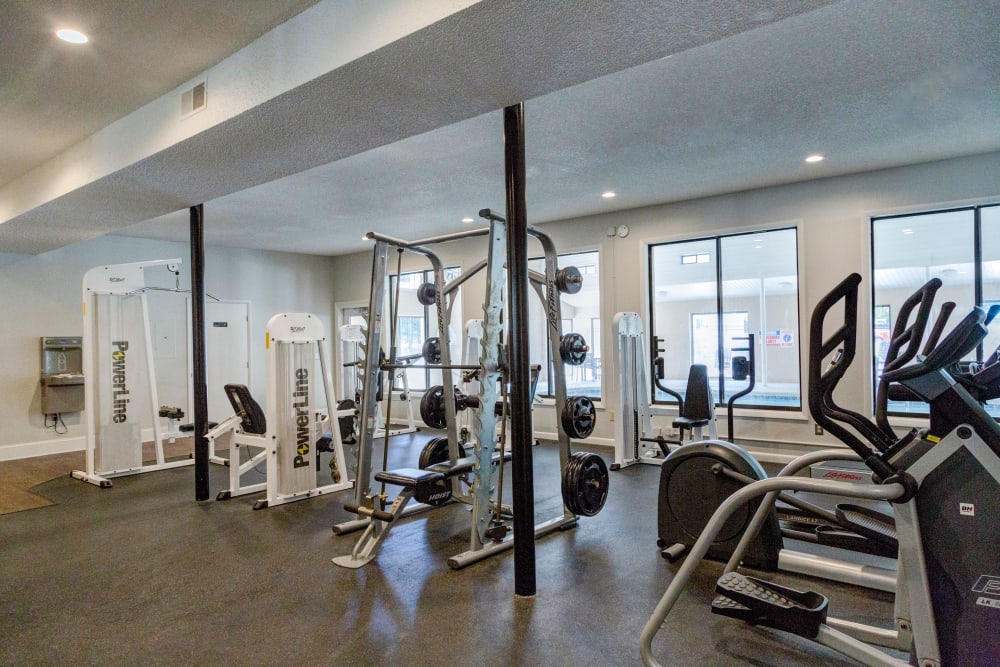 Fitness center at Morganton Place Apartment Homes in Fayetteville, North Carolina