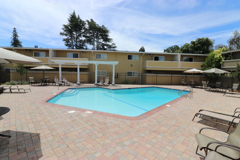 Pool at Mountain View Apartments in Concord, California
