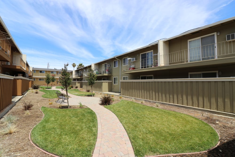 Pathway at Mountain View Apartments in Concord, California