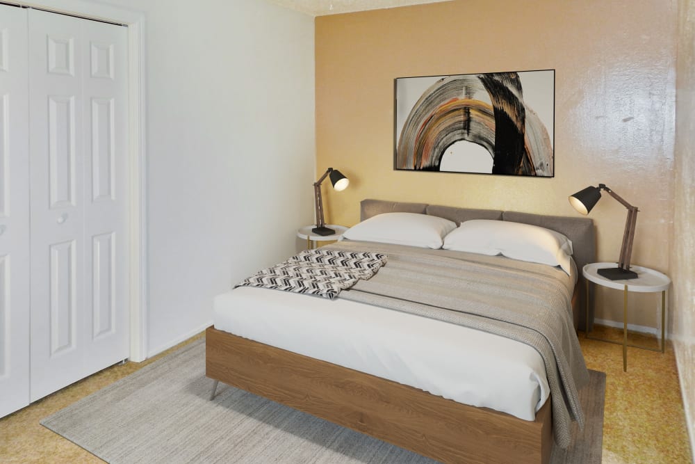 Bedroom at Mountain View Apartments in Concord, California