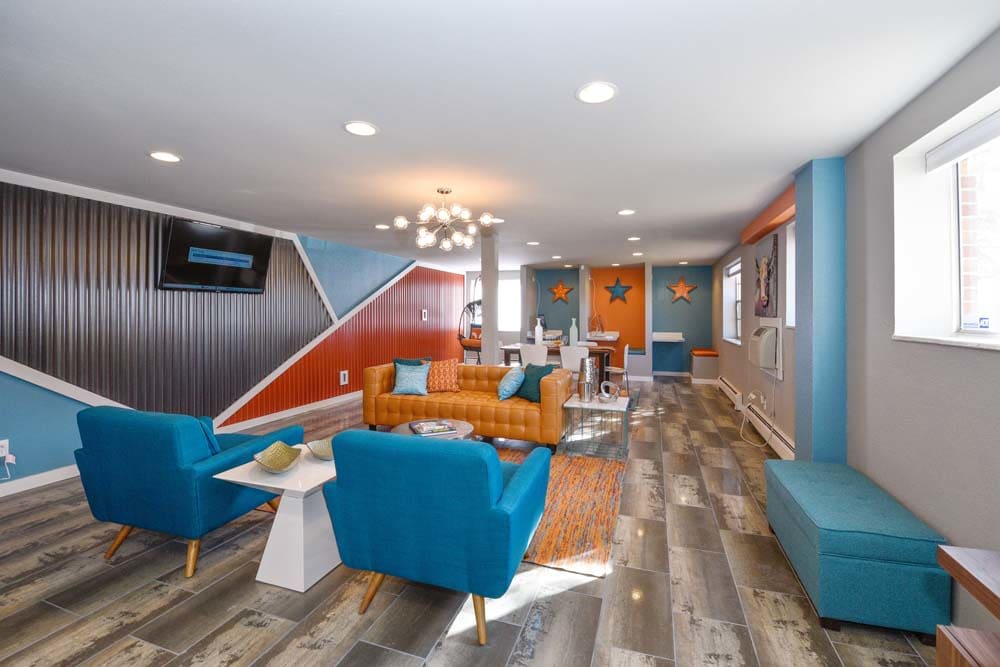 Beautifully designed common areas at Ten 30 and 49 Apartments in Broomfield, Colorado