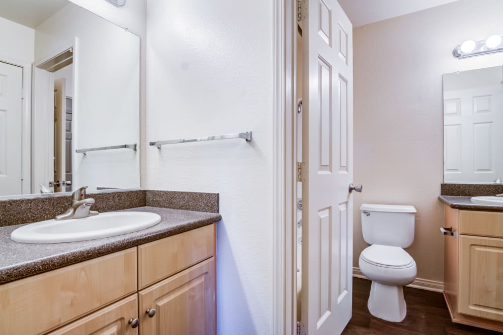 Bathroom with separate areas in a home at O'Neill Heights East in Oceanside, California