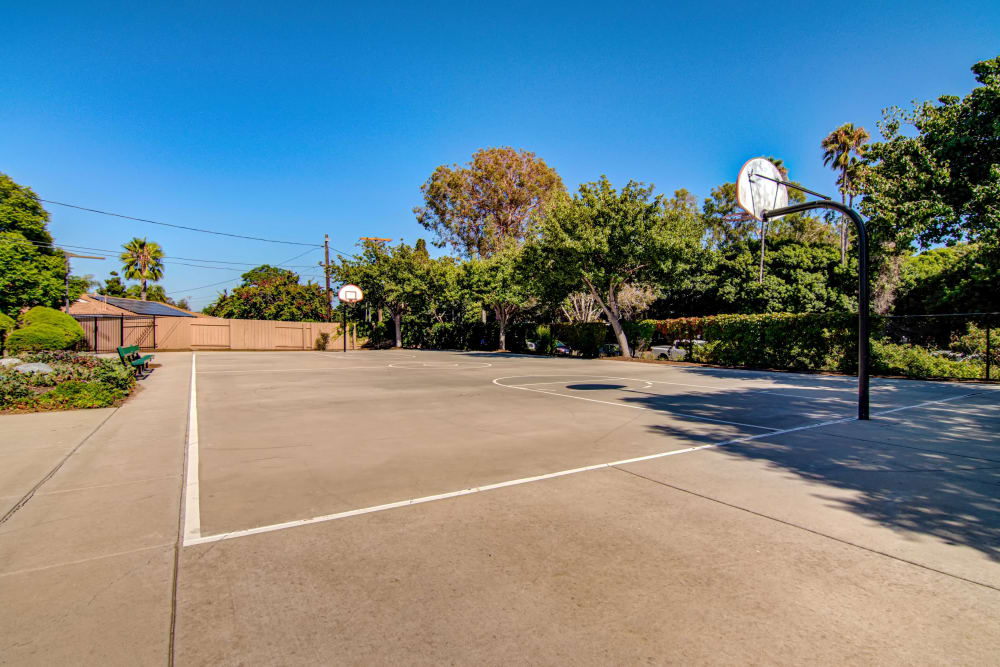 A basketball court at Admiral Hartman in San Diego, California