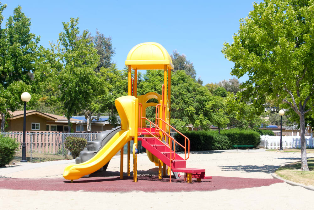 A slide on a playground at Chesterton in San Diego, California