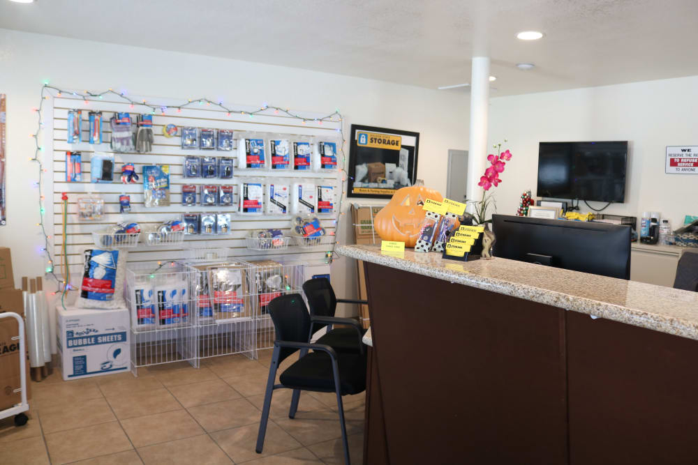 Interior of the leasing office at Golden State Storage - Big Bear in Big Bear, California 