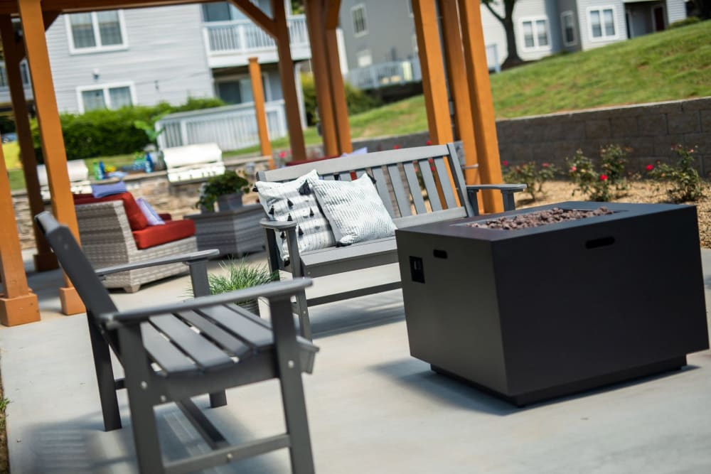 Outdoor fire pit for residents at 200 Braehill in Winston-Salem, North Carolina