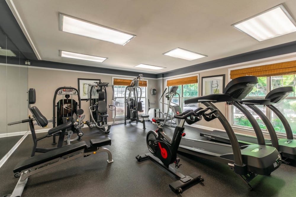 Modern fitness center at Hunter's Glen in Upper Marlboro, Maryland