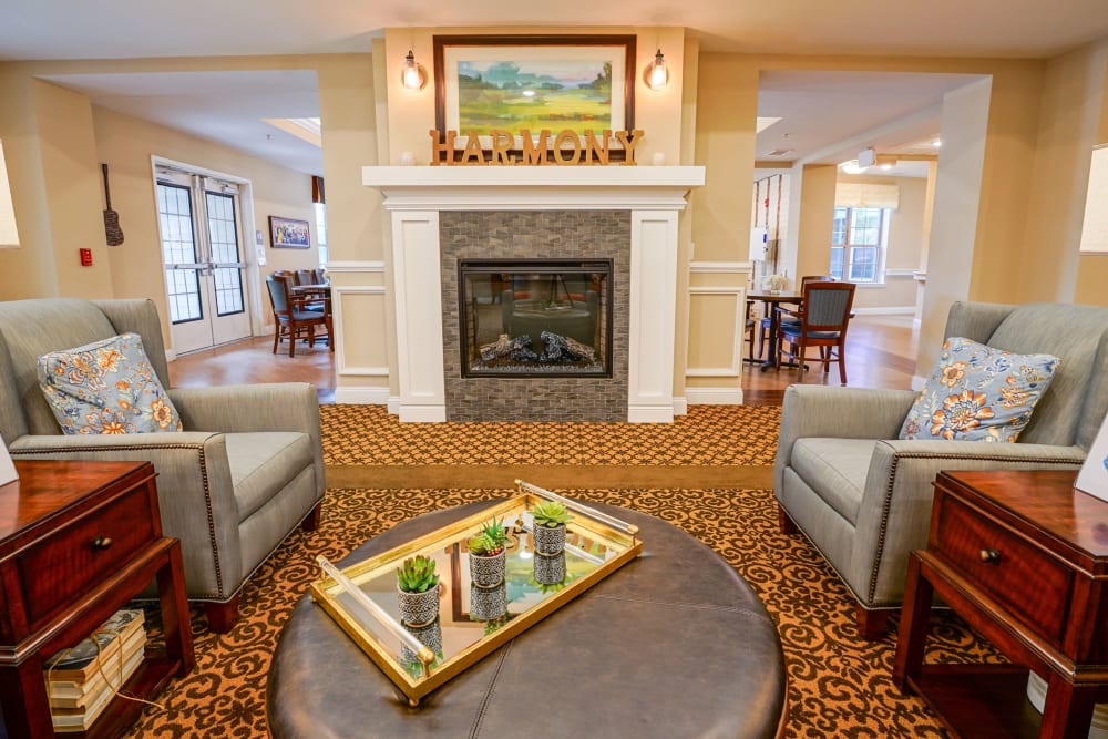 Lobby at The Harmony Collection at Roanoke - Memory Care in Roanoke, Virginia