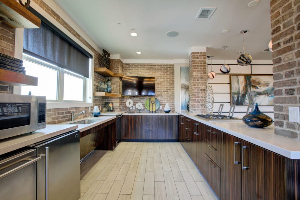 Kitchen in the clubhouse at Luxe Scottsdale Apartments in Scottsdale, Arizona