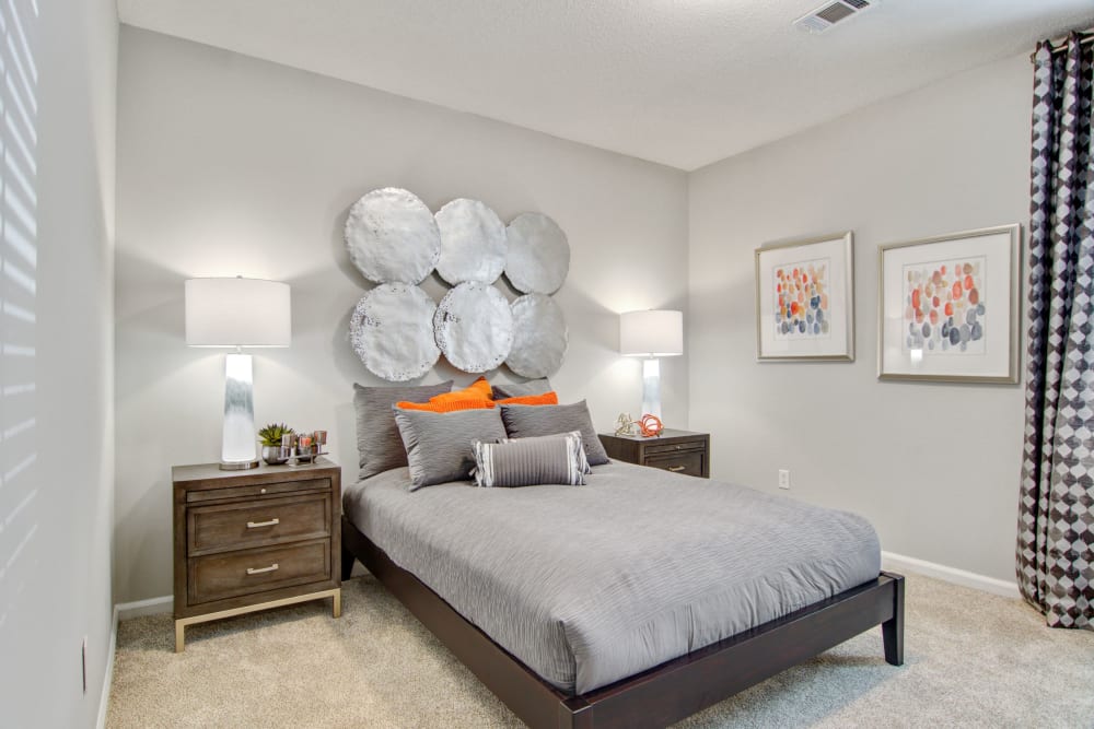 Guest bedroom at Amber Chase Apartment Homes in McDonough, Georgia