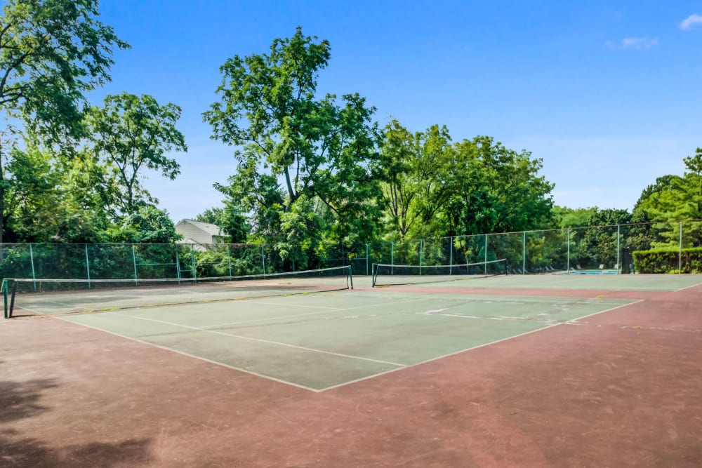 Outdoor tennis courts at Frazer Crossing in Malvern, Pennsylvania