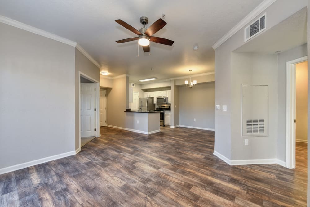 Spacious dining and living room at River Oaks Apartment Homes in Vacaville, California