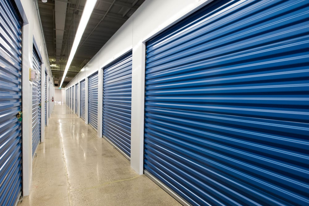 Interior storage units at Apple Self Storage - Winnipeg in Winnipeg, Manitoba