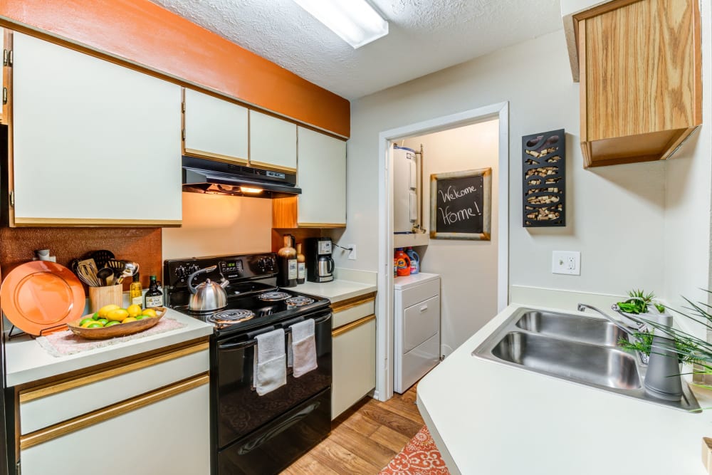 Model kitchen at Hickory Creek in Columbus, Ohio