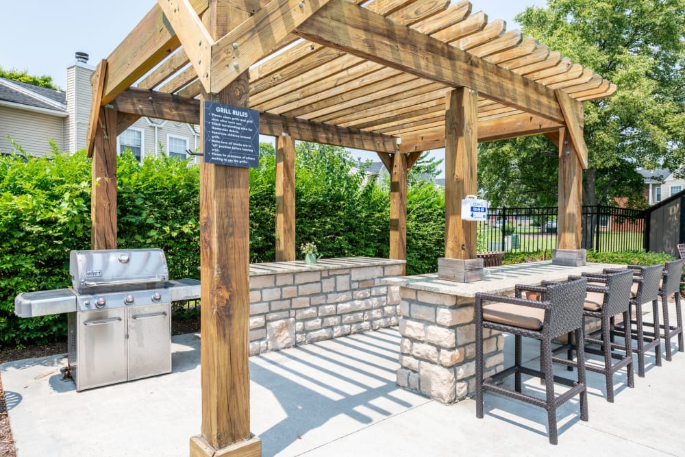 Barbecue area at Hickory Creek in Columbus, Ohio