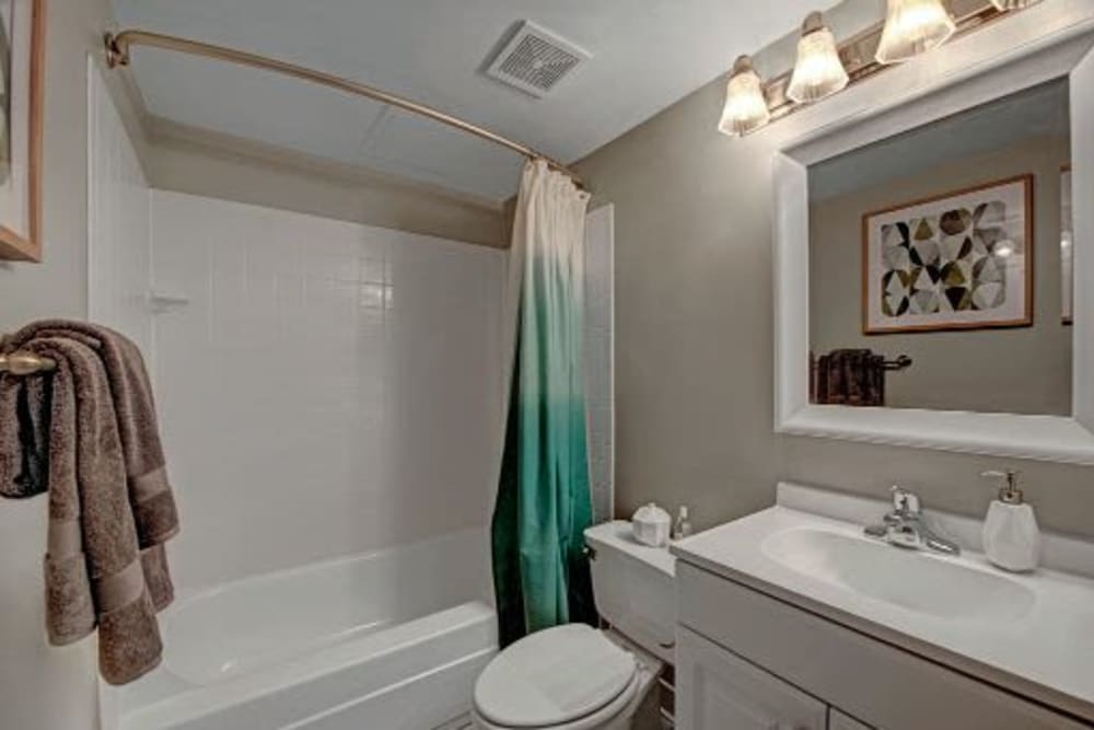 Bathroom with a bathtub at Howard Crossing in Ellicott City, Maryland