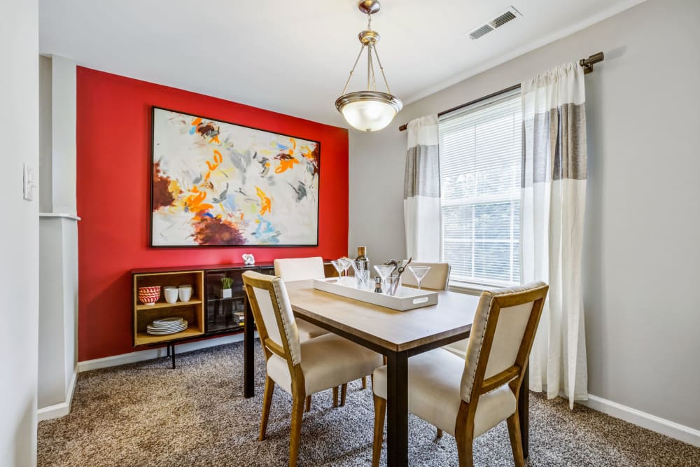 Cozy dining nook at Howard Crossing in Ellicott City, Maryland