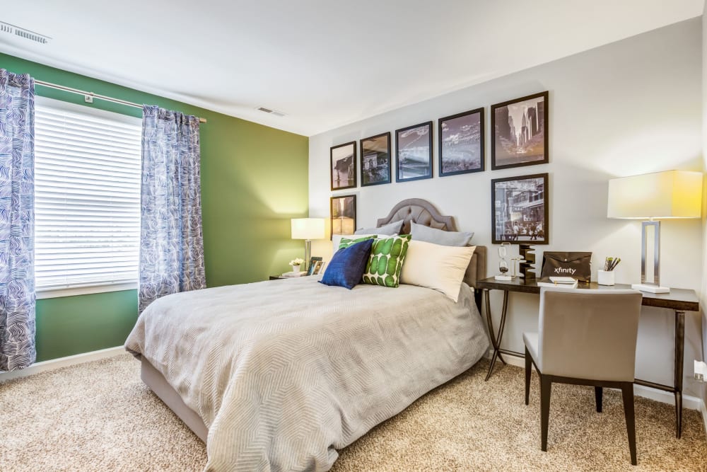 Guest bedroom at Howard Crossing in Ellicott City, Maryland