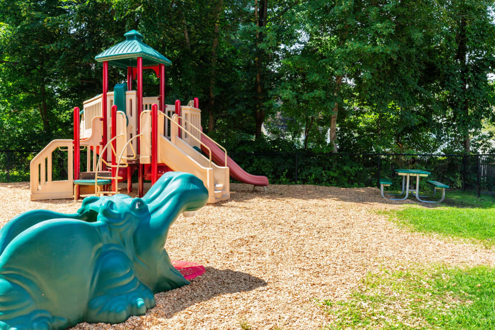 Play ground with a slide at Middlesex Crossing in Billerica, Massachusetts