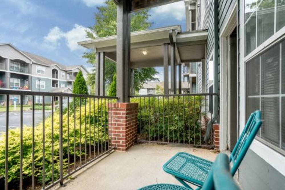 Balcony attached to unit at Peachtree Landing in Fairburn, Georgia