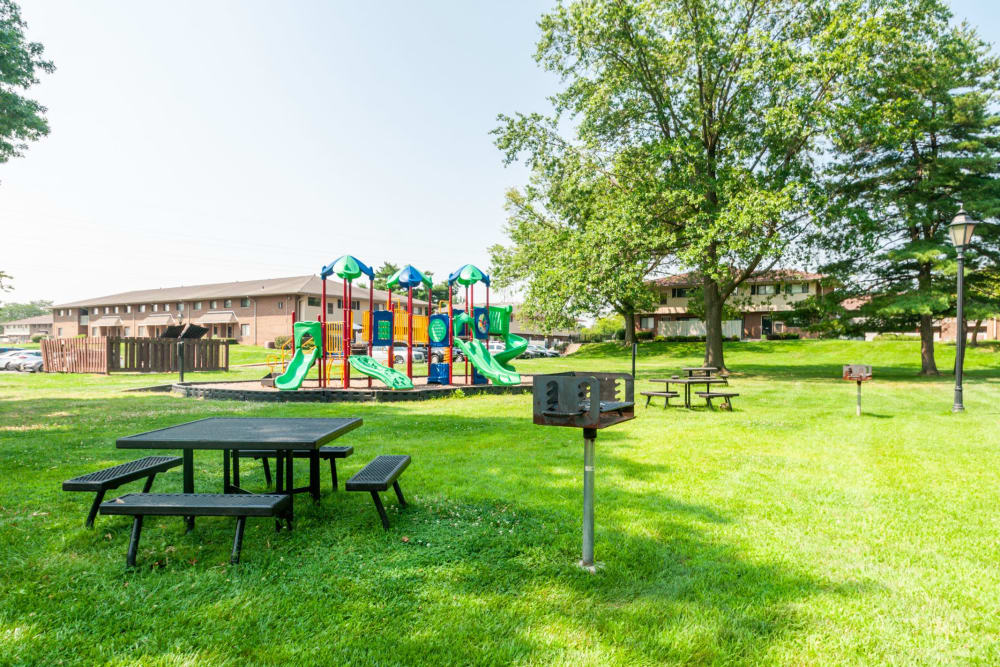Outdoor playground at Racquet Club Apartments and Townhomes in Levittown, Pennsylvania