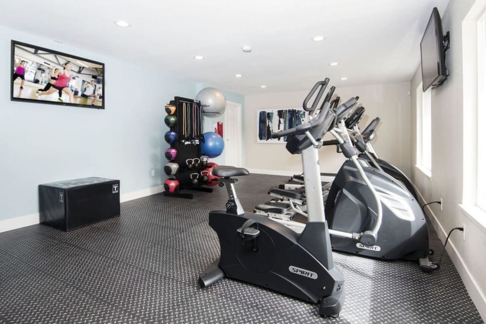 More fitness machines to use in the fitness center with other functional exercise equipment too at Sofi Belmar in Lakewood, Colorado