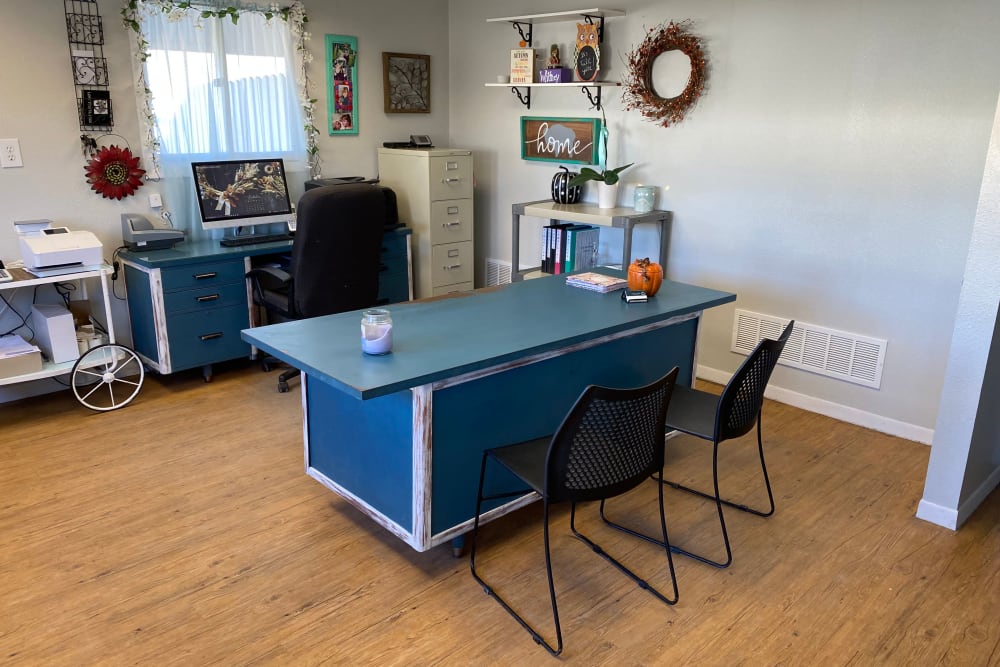Nice office space at the main rental office at Lone Tree Village in Douglas, Wyoming