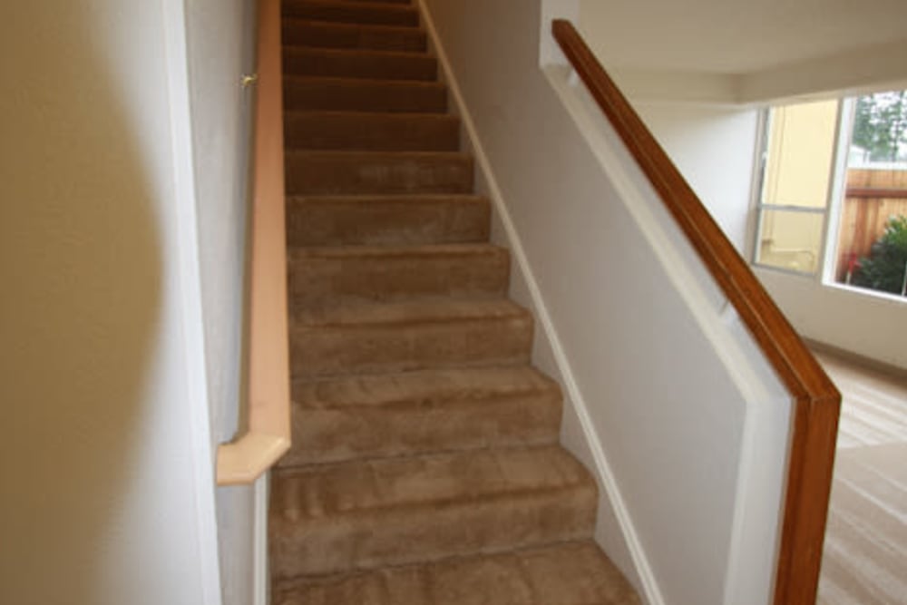 Stairwell in a home at Hillside in Joint Base Lewis-McChord, Washington