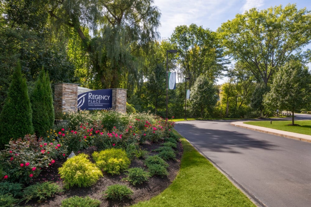 Front entrance sign at Regency Place in Wilmington, Massachusetts