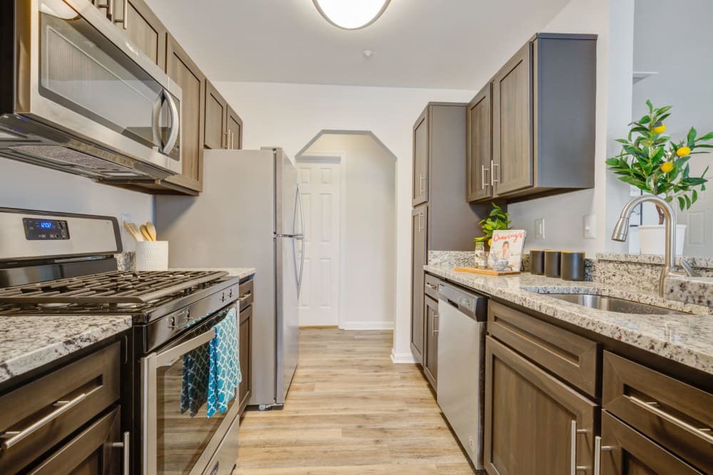 Luxury kitchen at Sussex at Kingstowne in Alexandria, Virginia