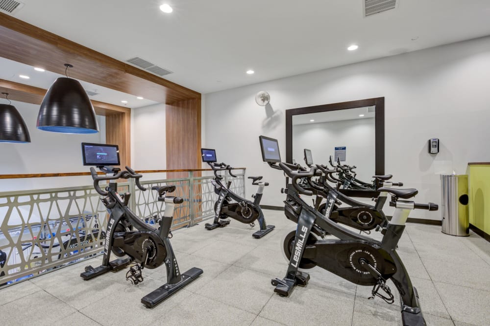 Cycling studio at Sussex at Kingstowne in Alexandria, Virginia