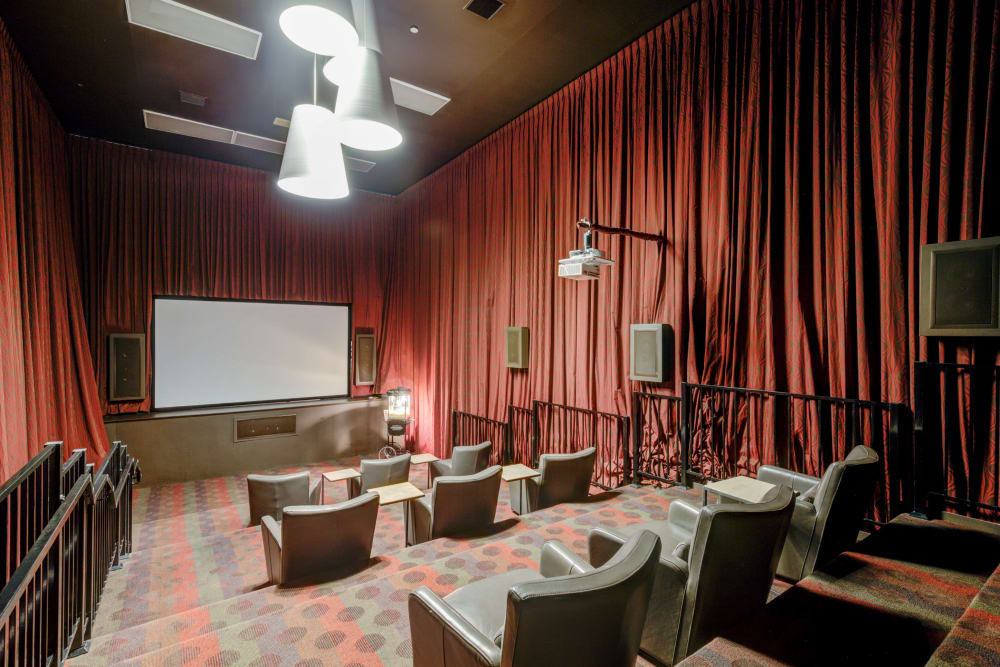 Luxury indoor movie theater at Sussex at Kingstowne in Alexandria, Virginia