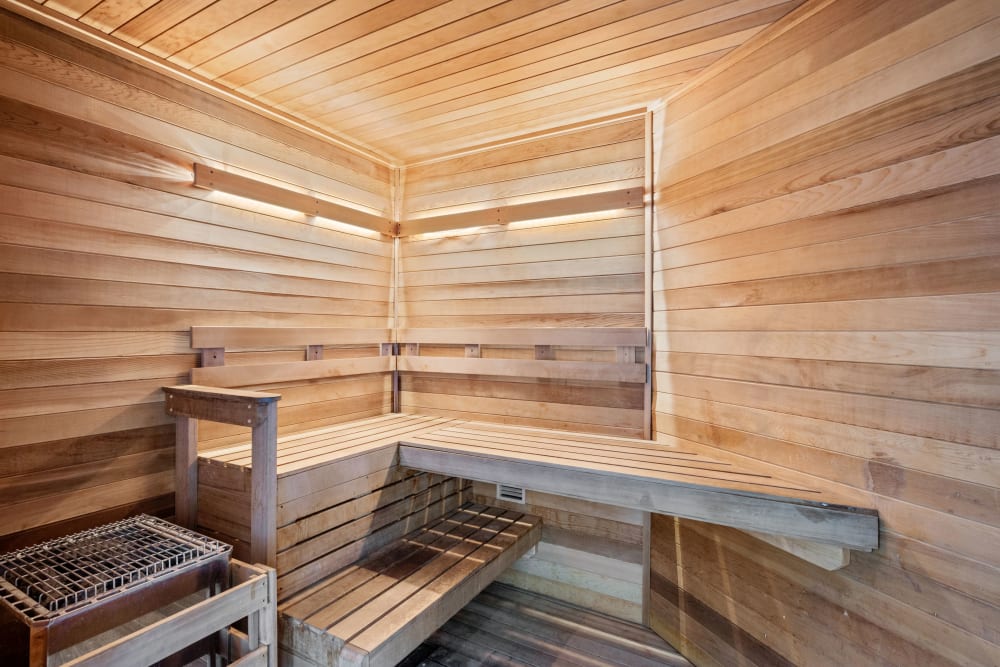 Sauna for resident use at The Flats in Doral, Florida