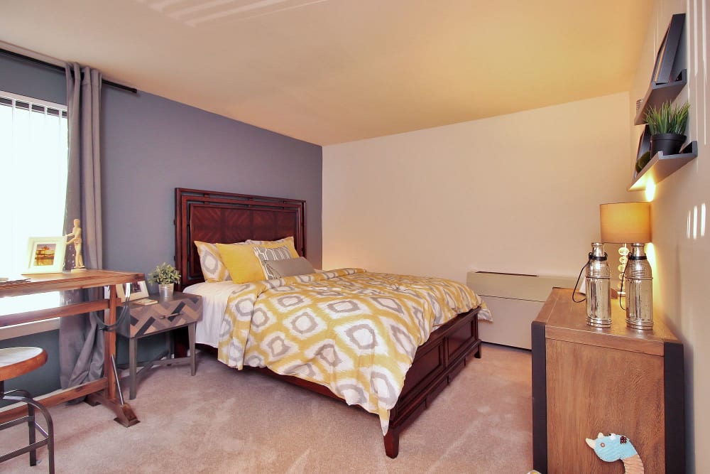 Guest bedroom at The Hamptons at Town Center in Germantown, Maryland