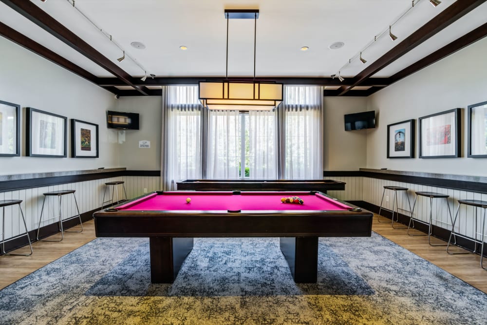 Pool table at The Grove Somerset in Somerset, New Jersey