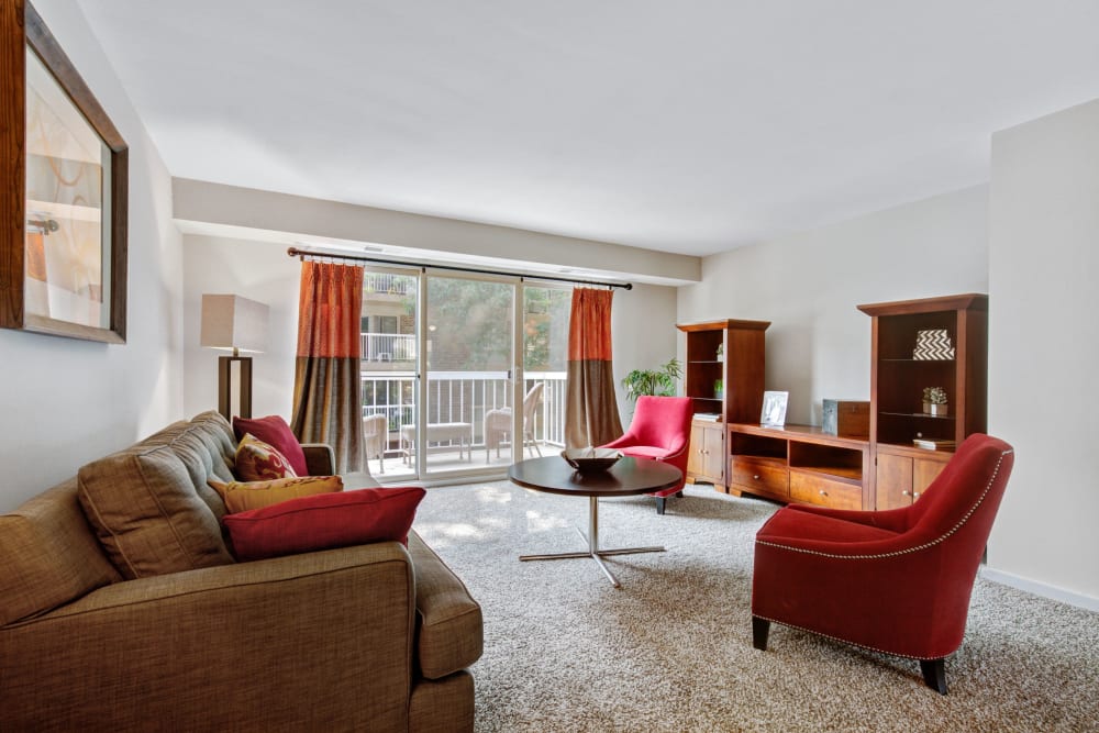Living room at Westchester West in Silver Spring, Maryland