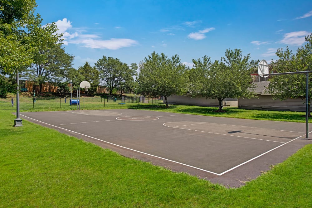 Basketball court at Woodway at Trinity Centre in Centreville, Virginia